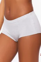 Women's Heathered Boyshort Panties in Heather Grey Small