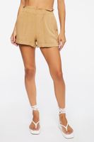 Women's Linen-Blend Paperbag Shorts