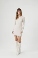 Women's Ribbed Mini Sweater Dress