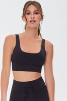 Women's Longline Sports Bra in Black, XS