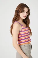 Women's Striped Sweater-Knit Tank Top