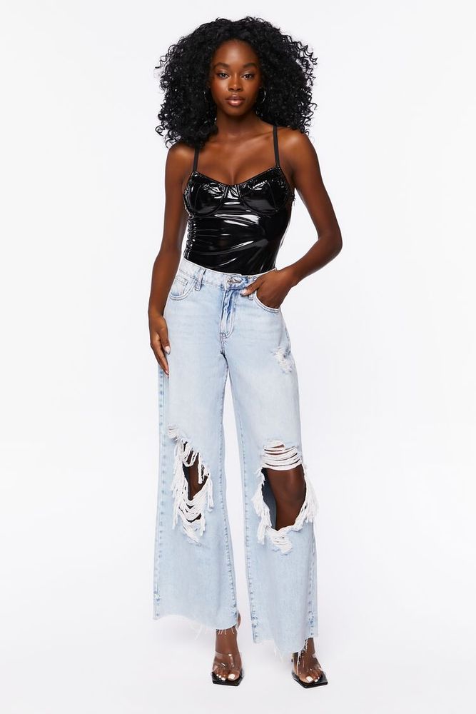 patent leather bustier