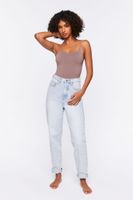 Women's Seamless Cutout Cami Bodysuit in Deep Taupe Medium