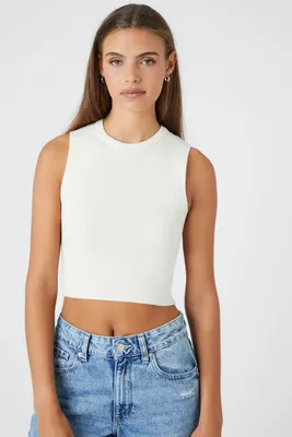 Women's Sweater-Knit Cropped Tank Top