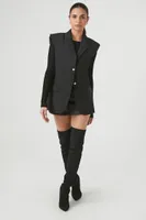 Women's Twill Button-Up Vest in Black Small