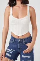 Women's Curved-Hem Cropped Tank Top