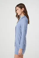 Women's Faux Pearl Mini Blazer Dress