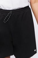 Women's Active Drawstring Shorts in Black, 0X