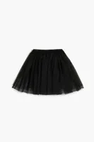 Girls Tulle Knit Skirt (Kids) in Black, 9/10