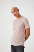 Men Slim-Fit Jersey Knit Crew T-Shirt in Coral, XXL