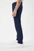 Men Mid-Rise Slim-Fit Jeans Dark Denim,