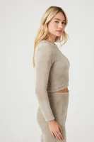 Women's Fitted Fuzzy Knit Sweater