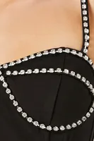 Women's Rhinestone Bustier Cropped Cami