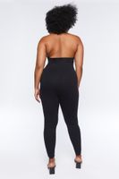 Women's Lace-Up Jumpsuit in Black, 3X