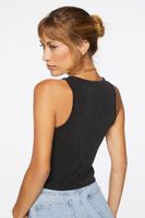 Women's Sleeveless Cutout Top in Black Small