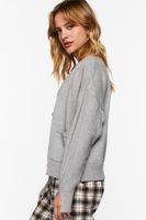 Women's Split-Sleeve Cardigan Sweater in Heather Grey Small