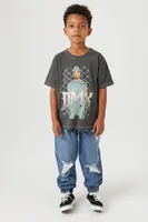 Kids DMX Graphic T-Shirt (Girls + Boys) in Charcoal, 9/10