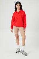 Women's Fleece NYC Graphic Pullover in Red Small