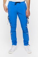 Men Drawstring Utility Joggers in Royal Blue Large