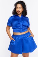 Women's Flare Shorts in Royal, 1X