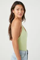 Women's Seamless Crisscross Bodysuit in Pistachio Small