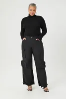 Women's Sweater-Knit Bodysuit in Black, 1X