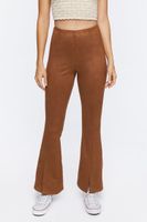 Women's Faux Suede Split-Hem Pants