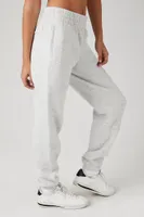 Women's Fleece Pocket Joggers in Heather Grey Large