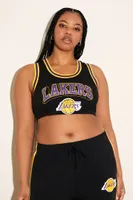 Women's Los Angeles Lakers Crop Top in Black, 0X