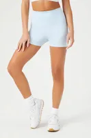 Women's Active Seamless Biker Shorts in Light Blue Large