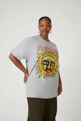 Women's Sublime Fleece Graphic T-Shirt in Grey, 2X