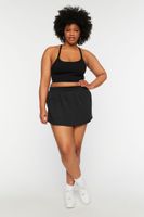 Women's Active Mid-Rise Skort in Black, 0X