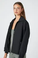 Women's Toggle Utility Jacket in Black Large