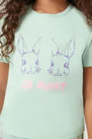 Girls Go Away Bunny T-Shirt (Kids) in Mint, 9/10