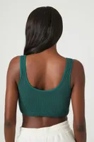 Women's Seamless V-Neck Bralette in Emerald Medium