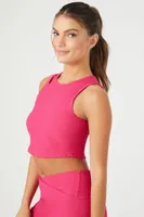 Women's Cutout Longline Sports Bra in Hibiscus Medium