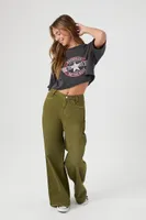 Women's Nashville Graphic Cropped T-Shirt in Charcoal Large