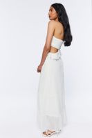 Women's Cutout Halter Maxi Dress in Vanilla Medium