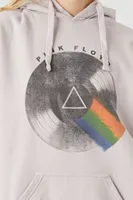 Women's French Terry Pink Floyd Graphic Hoodie in Taupe Small