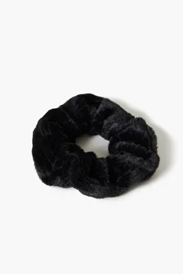 Ribbed Hair Scrunchie in Black