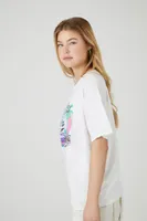 Women's Westcoast Love Graphic T-Shirt in White Large