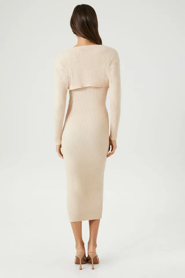 Forever 21 Women's Midi Dress & Shrug Sweater Set | MainPlace Mall