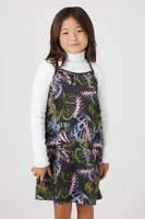 Girls Butterfly Print Cami Dress (Kids) in Black, 9/10