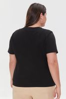 Women's Organically Grown Cotton T-Shirt in Black/White, 0X