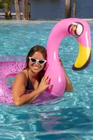 PoolCandy Flamingo Drink Pool Float Set in Pink