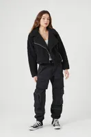 Women's Twill Utility Cargo Pants in Black Large