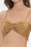 Women's Ruched Sweetheart Cropped Cami in Cigar Small