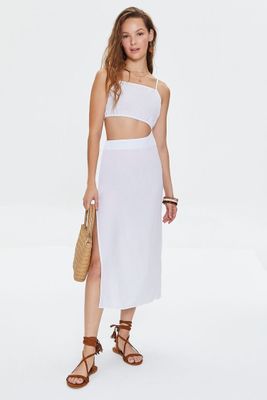 Women's Cutout Midi Dress White