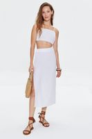 Women's Cutout Midi Dress in White Medium