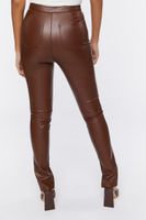 Women's Faux Leather Split-Hem Pants